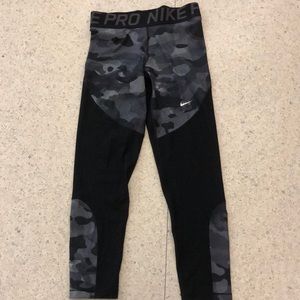 Nike Pro Black and Camo Leggings